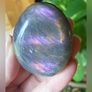 1 Labradorite Crystal Palm Stone.
